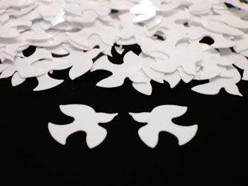 Dove Confetti, White by the pound or packet